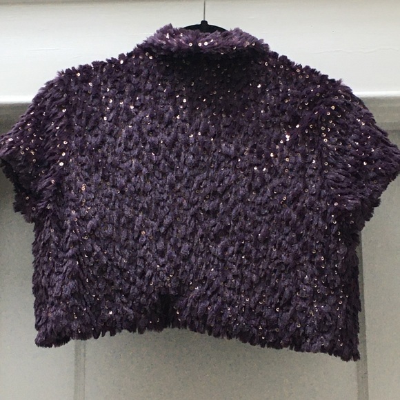 Shrug, purple with gold sequins - Picture 2 of 6